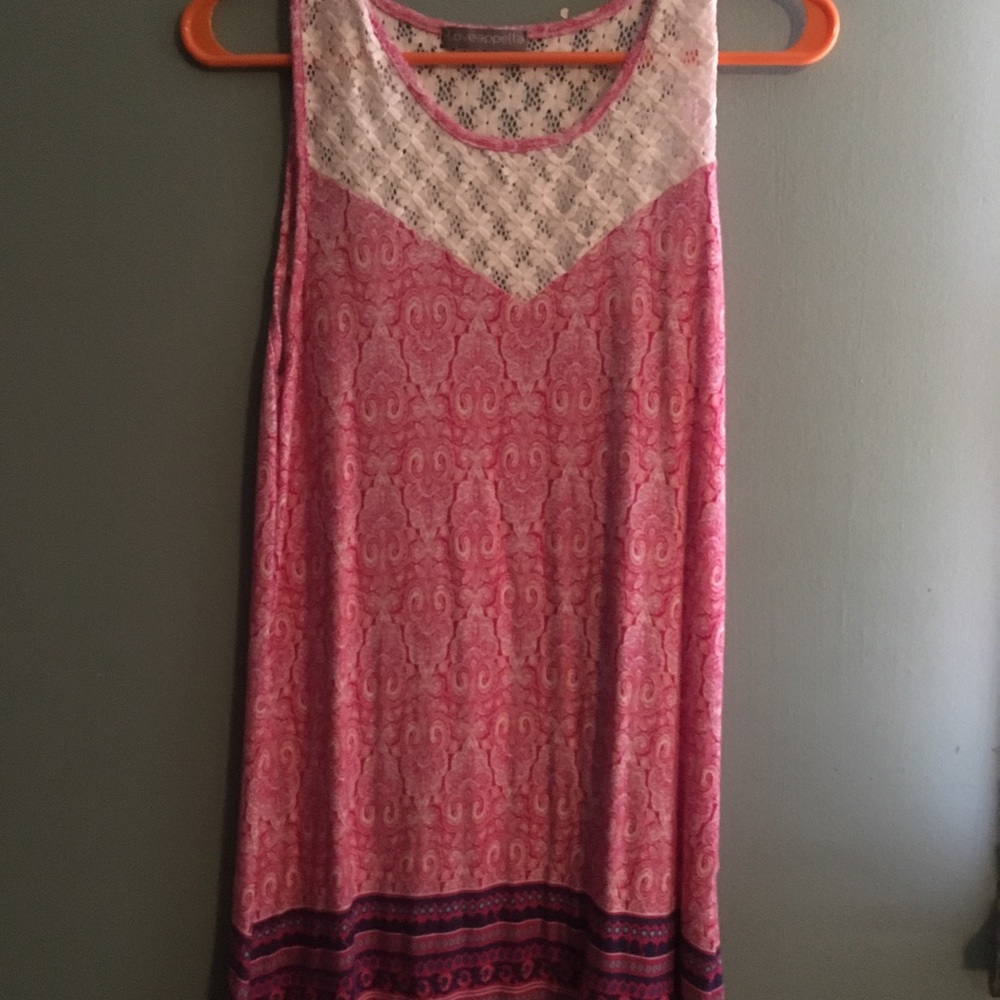 Colorful lace summer tank top
